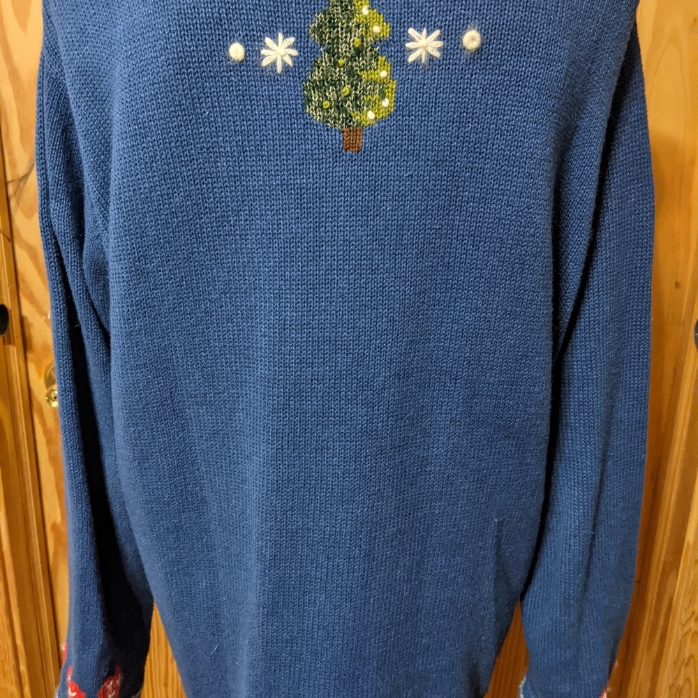 Ugly Christmas Sweater, Vintage, Quaker Factory Sweater, Size Large, in… - Picture 7 of 9
